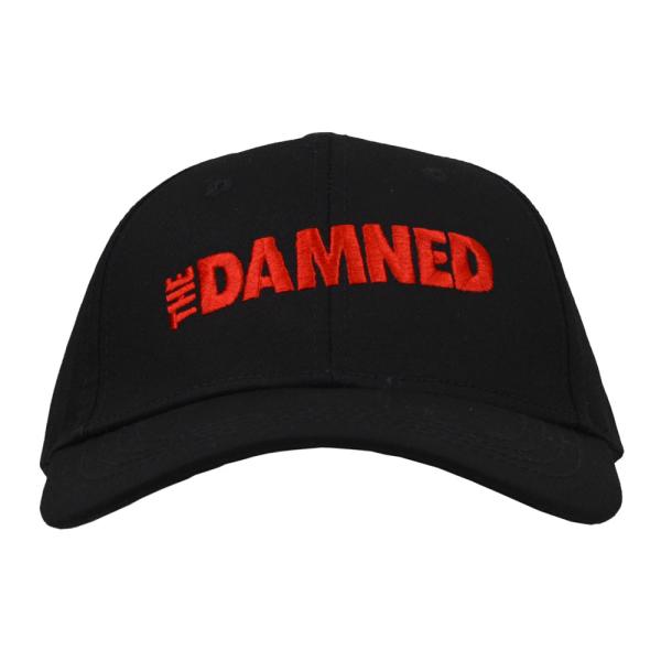 THE DAMNED ダムド Red Text Logo スナップバックキャップ
