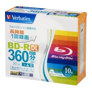 ?バーベイタム(Verbatim) Verbatim バーベイタム 1回録画用 ブルーレイディスク BD-R DL 50GB 10枚 ホワイ｜trafstore