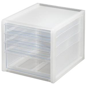 サンカ A4 レタートレイ 浅3深1段 クリア 色  soffice ソーフィス SLC-A3F1CL 日本製