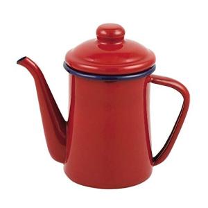 パール金属 コーヒーポット レッド 600ml ホーロー ジャストサイズ HB-4412｜trafstore