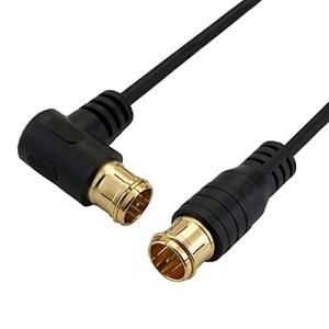 ホーリック 極細アンテナケーブル S-2.5C-FB同軸 5m  ブラック L字差込式/差込式コネクタ HAT50-110LPBK