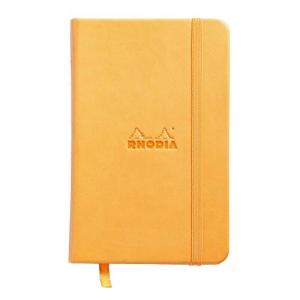 ロディア ノート WEBNOTEBOOK A6 ドット罫 192ページ イタリア製合皮ハードカバー オレンジ cf118568