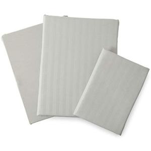 Niceday  布団カバー 3点セット ホテルタイプ 敷き布団用 シングル シルバー 55960109