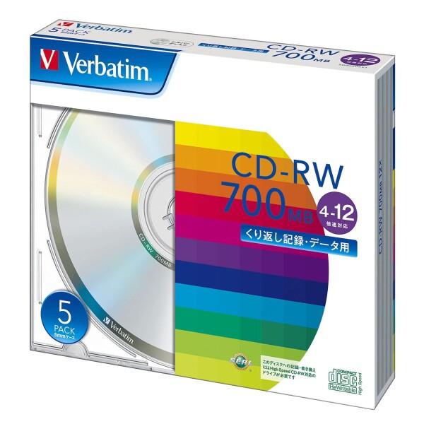 バーベイタムジャパン(Verbatim Japan) くり返し記録用 CD-RW 700MB 5枚 ...
