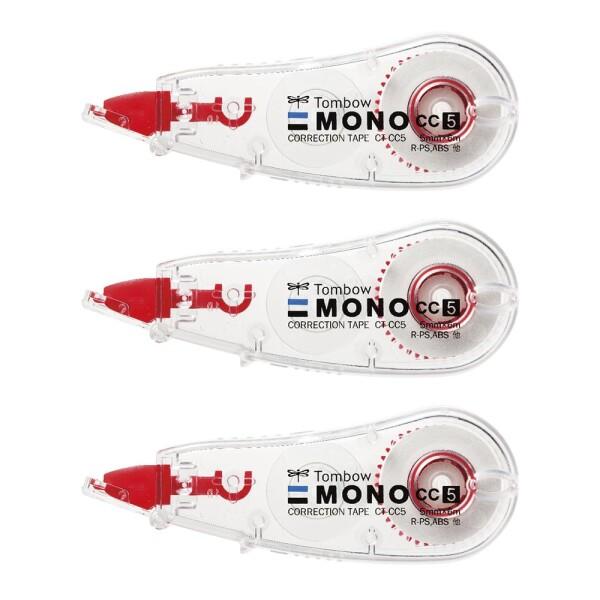 トンボ鉛筆 修正テープ MONO モノCC 5mm 3個 KCB-326