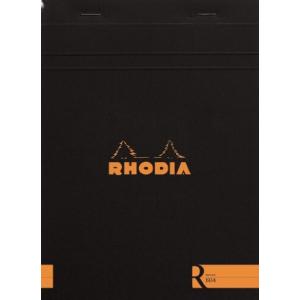ロディア メモ帳 ブロックR No.16  70枚 横罫 アイボリー 90mgベラム紙 撥水カバー ミシン目入 オレンジ cf11200