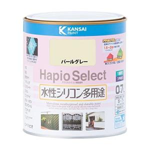 カンペハピオ ペンキ 塗料 水性 つやあり パールグレー 0.7L 水性塗料 日本製 ハピオセレクト 00017650541007