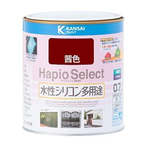 カンペハピオ ペンキ 塗料 水性 つやあり 茜色 0.7L 水性塗料 日本製 ハピオセレクト 00017650301007