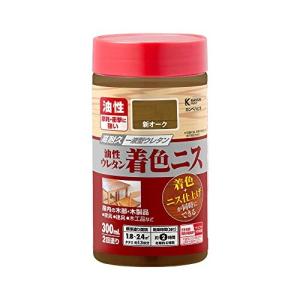 カンペハピオ ペンキ 塗料 油性 つやあり ニス 着色 高耐久 油性ウレタン着色ニス 新オーク 300ML 日本製 00257643