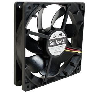 オウルテック 安心の2年間交換保証 PCケース用山洋電気冷却ファン 低振動 12cm 25mm厚 1,850r.p.m 静音 リブ無し SF12