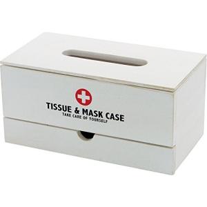 ホワイト 現代百貨 A156WH ティッシュ&マスクケース ティッシュケース