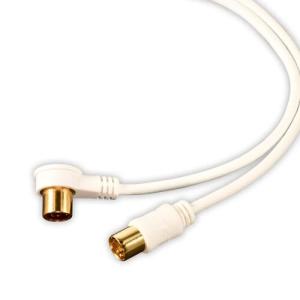 日本アンテナ テレビ接続ケーブル S2C 4K8K対応 2m S型プラグ-L型プラグ ホワイト CS2GLS2C