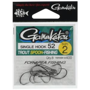 がまかつ トラウトフック シングルフック52 2号 8本 NSブラック 66257