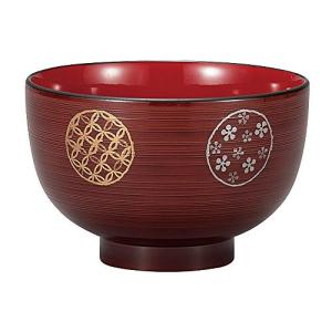 宮本産業 クリーンコート加工 刷毛目 溜 小紋 汁椀 4512951120035