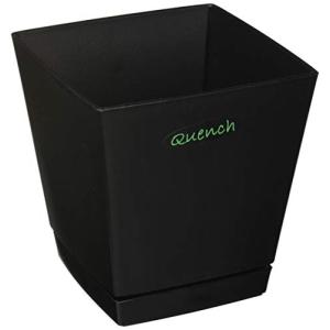 ブラック 大和プラスチック クエンチローポット 6号 幅14cm×奥行14cm×高さ15cm