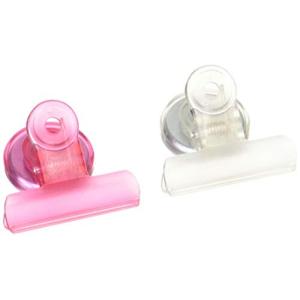 ミツヤ マグネットクリップ アクア 中 赤/透明 AM-01P-RD