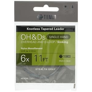 ティムコ リーダー オーバーヘッド&ディー シンキング シングル ナイロン 11FT 5X ステルスグレー 1750023110