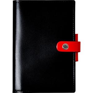 クオバディス 手帳 本革 カバー DUO デュオ 10x15cm ノワール&ルージュ qv10x1519no