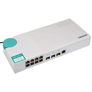 QNAP 10GbEスイッチ 3ポート 10GbE SFP+ポート 1G/100M RJ-45 8ポ