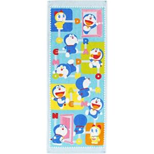 楠橋紋織(Kusubashi Mon Ori) フェイスタオル ブルー系 約87×35cm ドラえもん どこでもドア A-86550-31-B