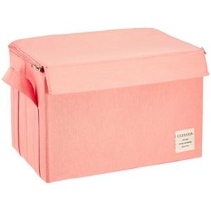 東洋ケース ストレリアナチュレ ケース 収納ボックス ふた付き Mサイズ 幅33×奥行22×高さ22cm ピンク ESTN-CBM-PK
