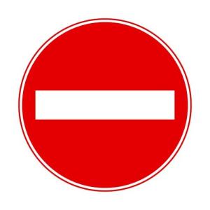 ミツギロン(Mitsugiron) 区画整備用品 ミニスタンド用表示シール:進入禁止 SF-68C