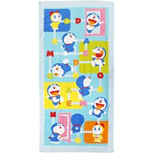 楠橋紋織(Kusubashi Mon Ori) バスタオル ブルー系 約120×60cm ドラえもん どこでもドア A-86550-11-B