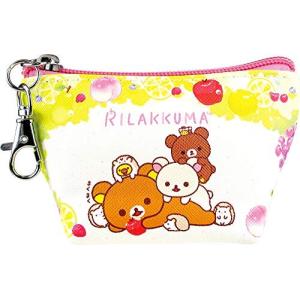 ティーズファクトリー 三角 ミニ ポーチ リラックマ フルーツ 5×11.5×6.8cm