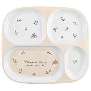 大西賢製販 nenne-futurum メラミン プレート Flower IVORY 24.1×21.5×H1.7cm YUE-1100