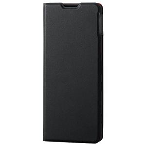 エレコム Xperia 1 III レザーケース 手帳型 UltraSlim 薄型 磁石付き ブラック PM-X212PLFUBK