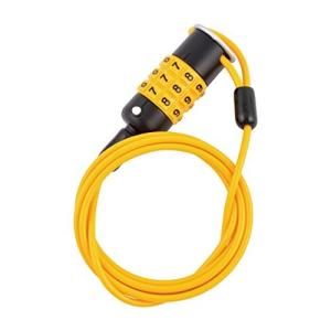 ノグチ 可変ダイヤル式ワイヤーロック  3mm×1200mm 暗証番号変更可能 イエロー JY-172P