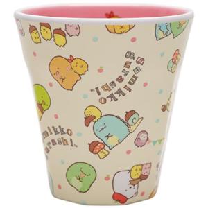 ティーズファクトリー メラミンカップ すみっコぐらし とかげのおうち チラシ柄 アイボリー 270ml SG-