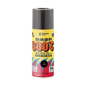 カンペハピオ スプレー 塗料 油性 つやけし 耐熱 ストーブ 焼却炉 耐熱テルモスプレー くろ 300ML 日本製 00757640