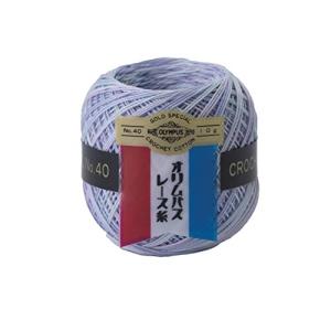オリムパス製絲 金票 ミックス レース糸 #40 Col.M12 水色系 10g 約89m OLY-10G-M12