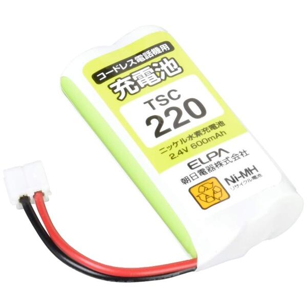 エルパ (ELPA) 電話機用充電池 パイオニア他同等品 電池パック 2.4V 600mAh ニッケ...