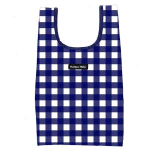 Hanna Hula エコバッグ S ギンガムネイビー CECO-GNV-S 約:横25×縦42cm