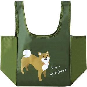 大西賢製販 コンビニ エコバッグ 柴犬 カーキ 16.5×26×25cm