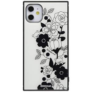 iPhone 11 ケース, カバー リラックマ 耐衝撃 ストラップ ホール付き ハイブリッドケース KAKU フラワー_1 IQ-SXP21K3T