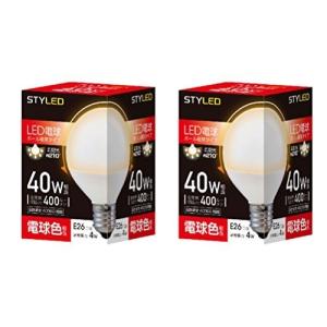 スタイルド LED電球 一般電球・ボール電球形 2個セット 口金直径26mm