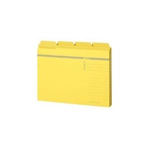 ライオン事務器 4カット フォルダー A4 4冊 No.44-4P 黄