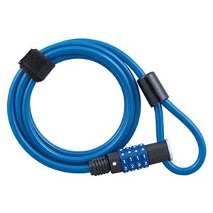 ノグチ 可変ダイヤル式ワイヤーロック  8mm×1800mm 暗証番号変更可能 ブルー JY-182P