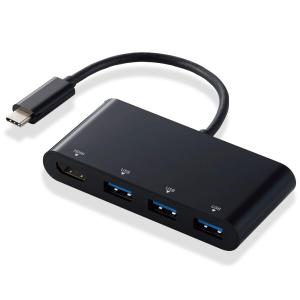 エレコム USB Type-C ハブ ドッキングステーション 4-in-1 DST-C15BK/EC HDMIポート 4K対応 USB3.0×3ポート Mac｜trafstore