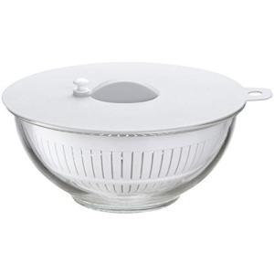 イシガキ産業 耐熱ボウル シリコン蓋 プラスチックザル セット 18cm 容量1500ml 電子レンジ 食洗機 可 レシピ付