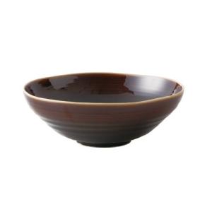 櫛目 17cm中鉢 アメ釉 M05402 