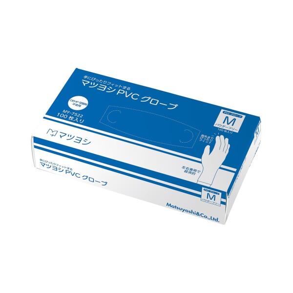 (マツヨシ) 使い捨て手袋 プラスチックグローブ 粉なし Mサイズ 100枚入り 左右兼用 薄手 病...