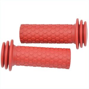 ノグチ 自転車 グリップ  対応ハンドル径22 レッド 左右セット 手の小さい子向