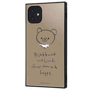 イングレム iPhone 11 ケース, カバー リラックマ 耐衝撃 ストラップ ホール付き ハイブリッドケース KAKU 手書き