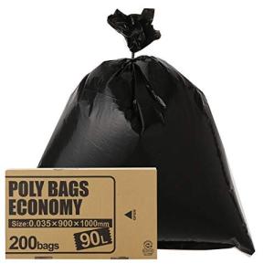 オルディ ごみ袋 90L 黒 横90×縦100cm 厚み0.035mm 200枚入 業務用 箱入り ポリ袋 エコマーク認定 PBE-K90-200