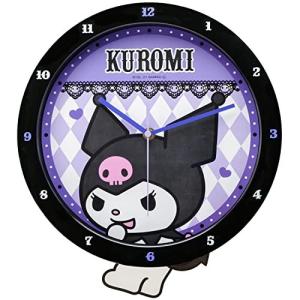 ティーズファクトリー 掛け時計 クロミ 足振りクロック アナログ 静音 連続秒針 ブラック SR-5520299KU