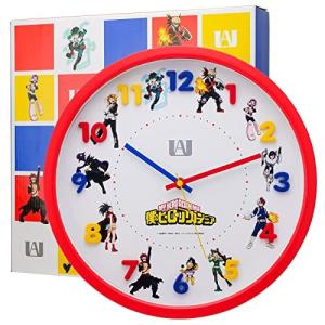 ティーズファクトリー 掛け時計 アナログ 僕のヒーローアカデミア 静音 連続秒針 レッド 7522-106